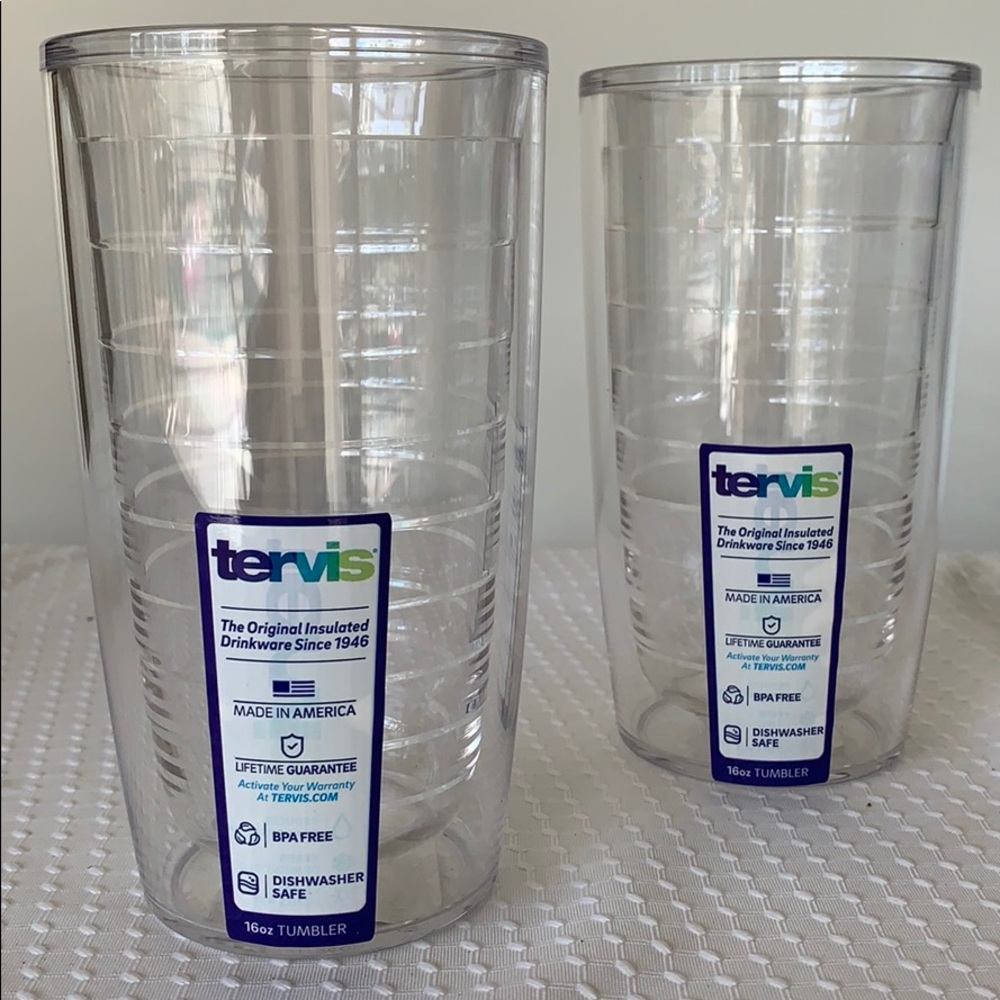 Set of 2 Tervis Tumbler 16oz Lifetime Guarantee